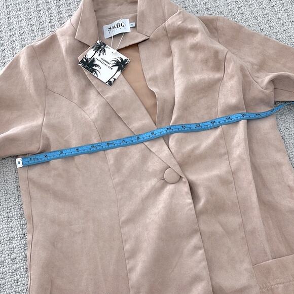 Sabo skirt brown suede texture coat - Picture 3 of 4